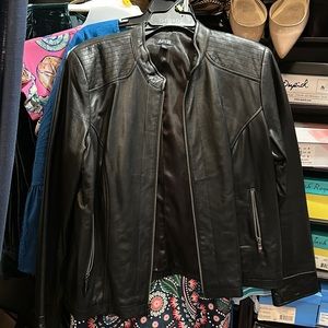 Apt 9 black leather jacket XL